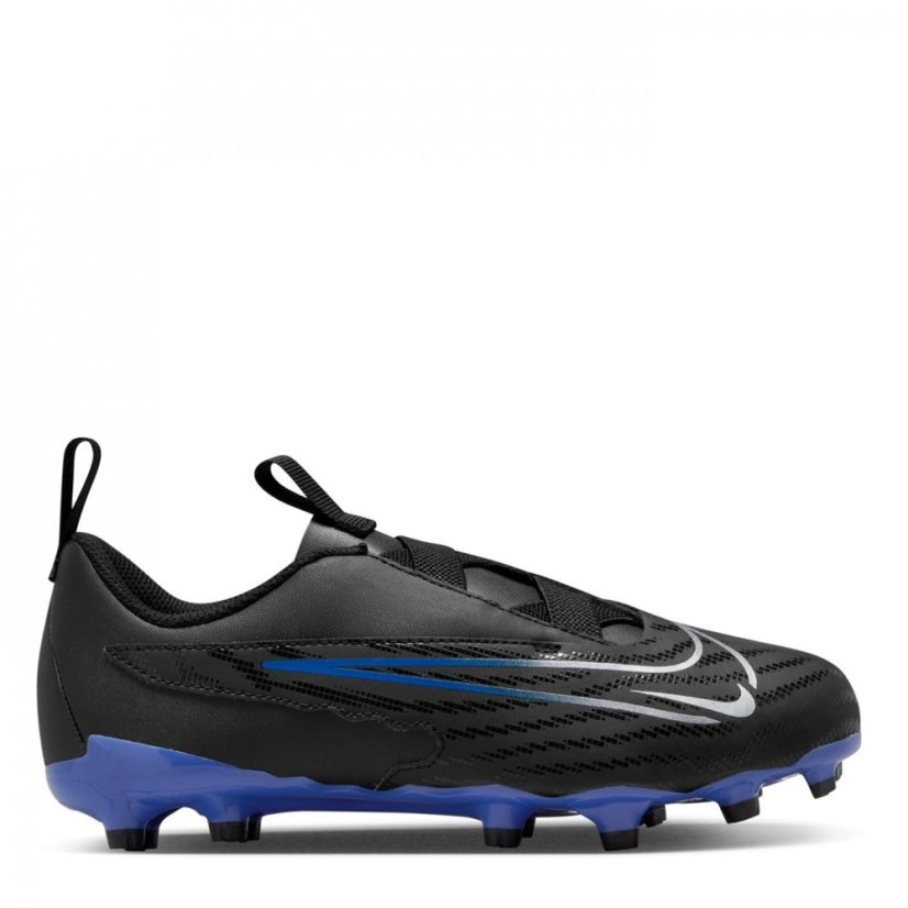 Nike Phantom Academy GX Junior Firm Ground Football Boots Black/Chrome