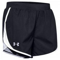 Under Armour Fly By 2 Shorts Womens Black/White