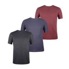 Donnay 3 Pack T Shirts Mens Burg/Green/Brwn