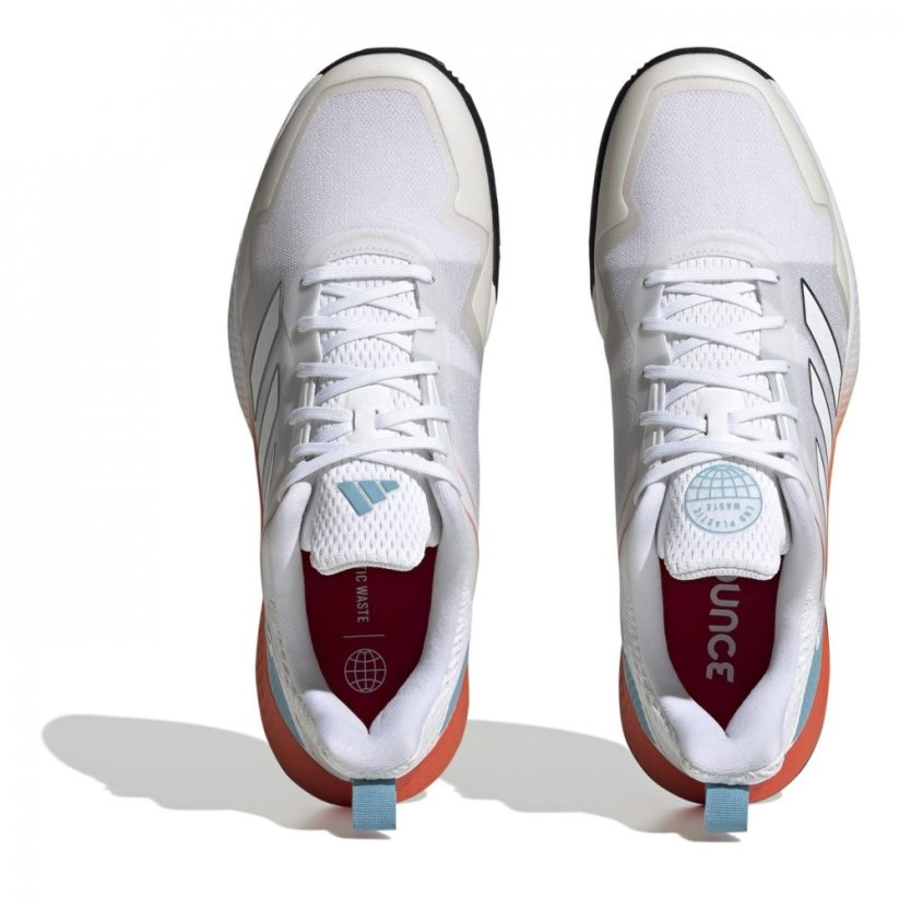 adidas Defiant Speed pánska tenisová obuv White/Orange