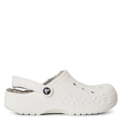 Crocs Women's Baya Lined Mule Slippers White/Grey