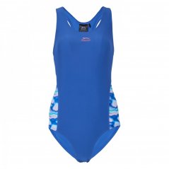Slazenger Splice Racerback Swimsuit Womens Blue/Purple