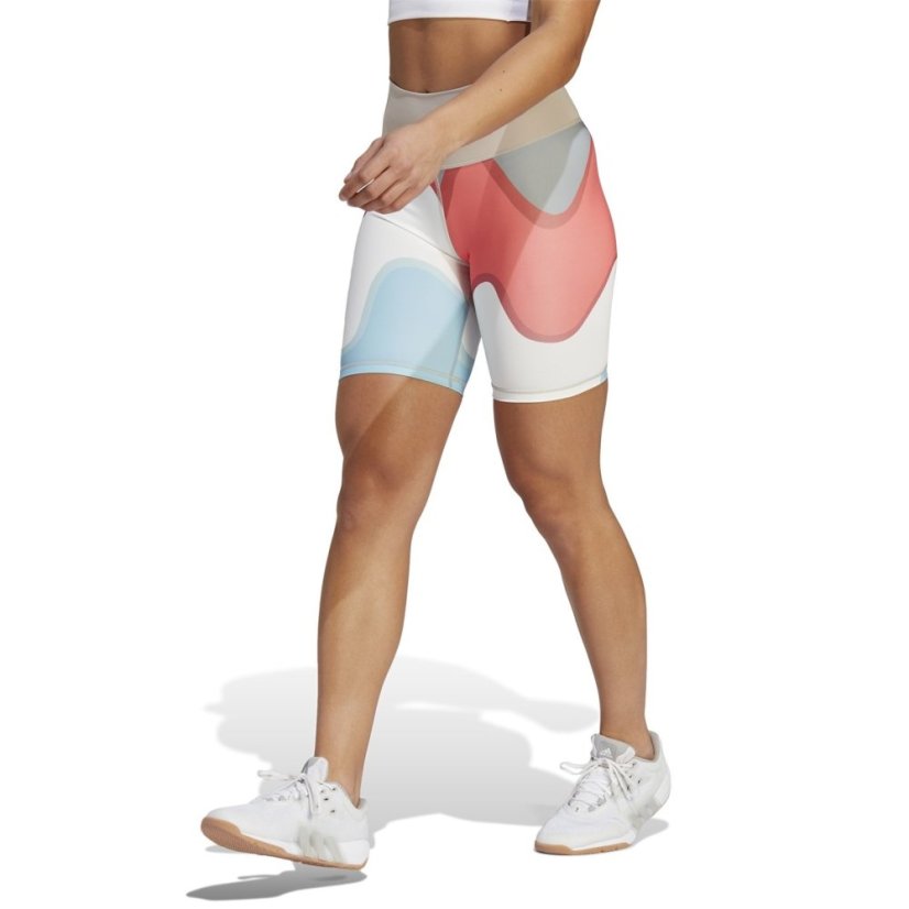 adidas X Marimekko Optime Bike Shorts Womens Iceblu/Clowhi