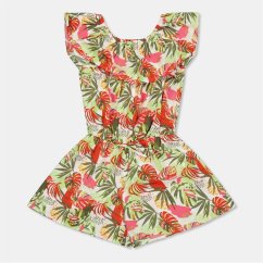 Name It Kids' Short-Sleeve Playsuit White/Tropical
