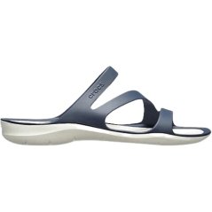 Crocs Women's Swiftwater Flat Sandals Navy/White