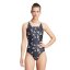 adidas 3 Bar Logo Graphic Swimsuit Womens Black/Wonder