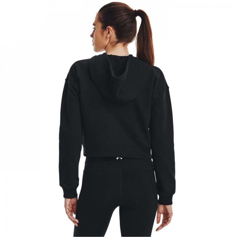 Under Armour Women's Project Rock Heavyweight Terry Full-Zip Black/White