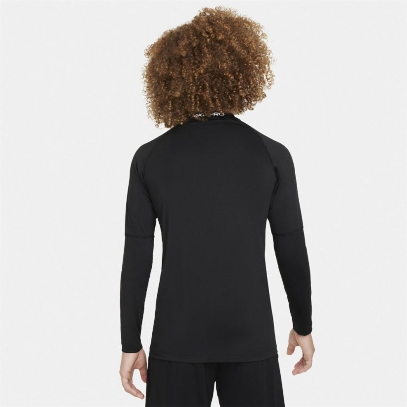 Nike Pro Big Kids' (Boys') Dri-FIT Long-Sleeve Top Black