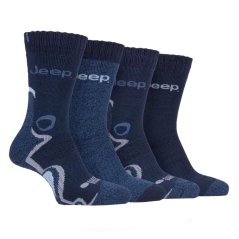 Jeep 4 Pack Performance Boot Socks Mens Navy Print