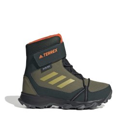 adidas Terrex Snow Cf Cp Cw Shoes Kids Boots Unisex Olive/Orange