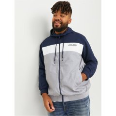 Jack and Jones Hooded Bomber Mens Plus Size Navy Blazer