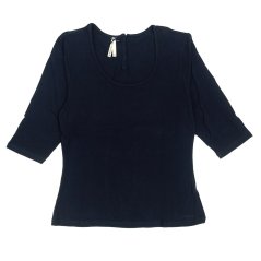 Kangol Three Quarter Sleeve Top Ladies Navy