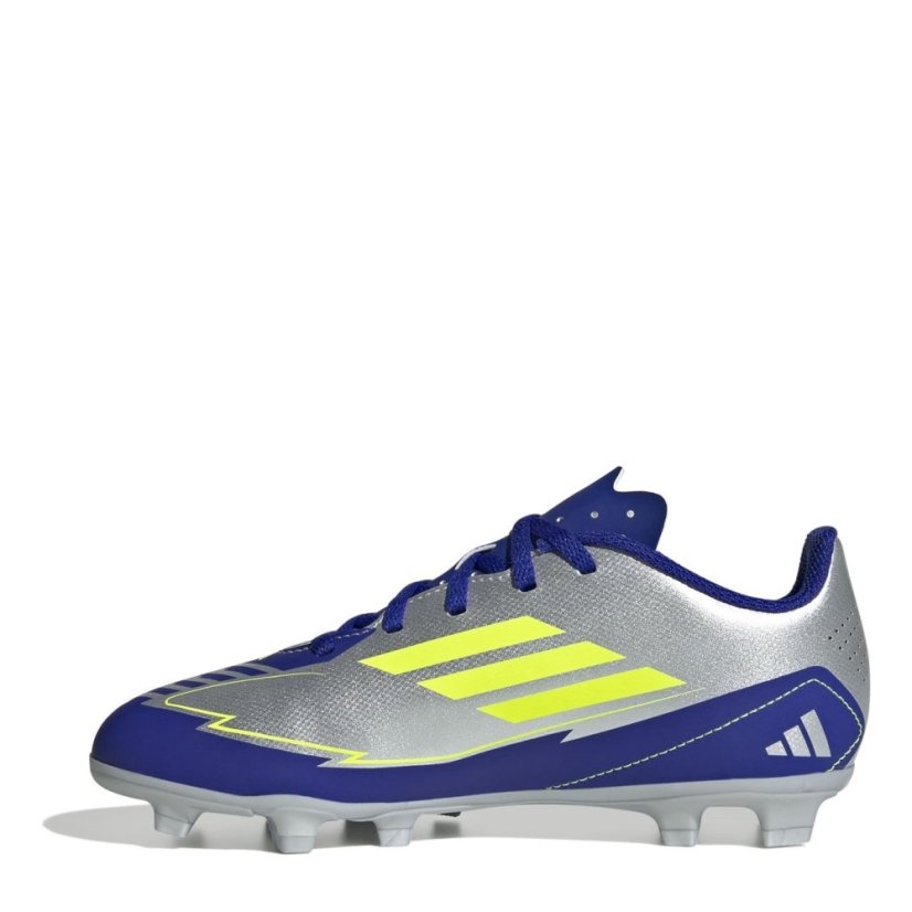 adidas F50 Club Childrens Firm Ground Football Boots Silver/Blue