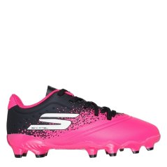 Skechers Razor Juniors Firm Ground Football Boots Black/Pink