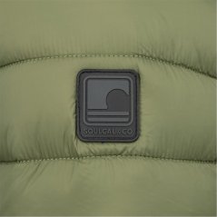 SoulCal Mens Soul Cal Micro Bubble Short Puffer Jacket Khaki