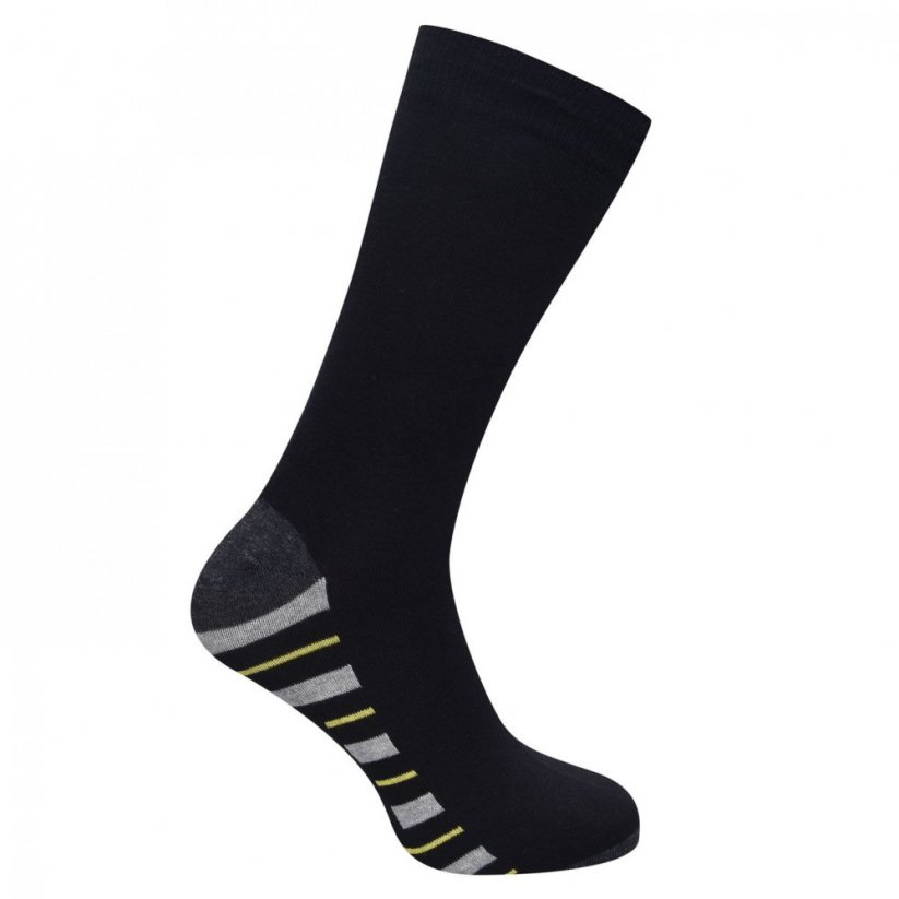 Kangol Formal Socks 7 Pack Mens Plus Grey Stri Sole