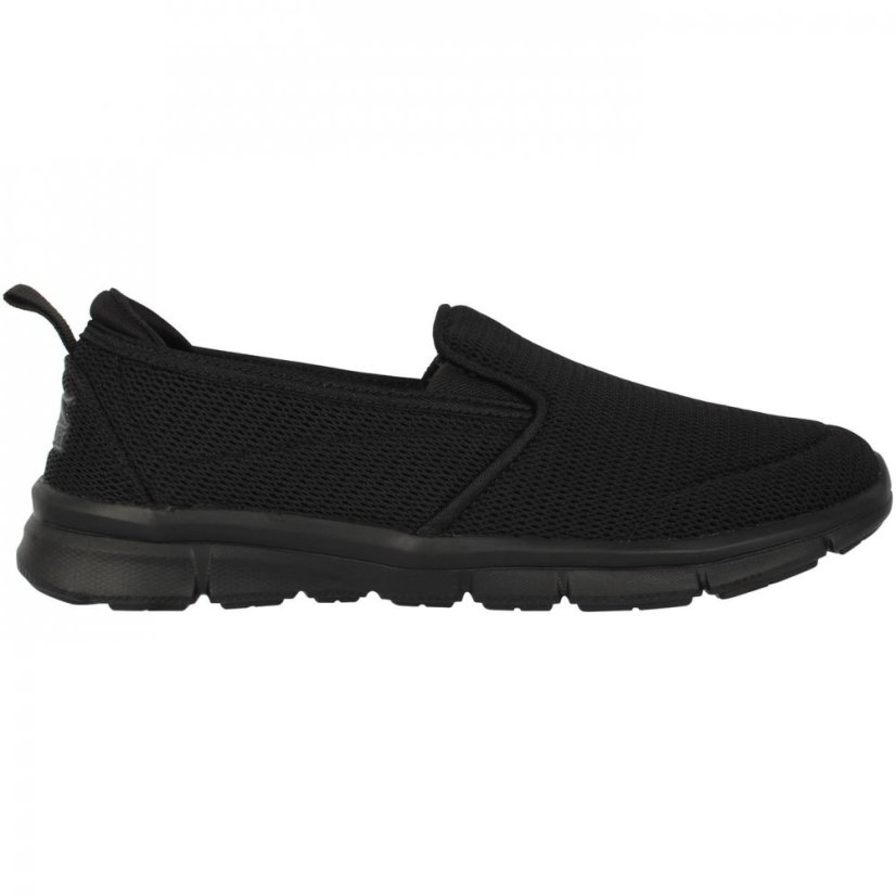 Slazenger Zeal Slip On Ladies Shoes Black Mesh