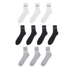 Donnay 10 Pack Quarter Socks Plus Size 12+ Multi Asst