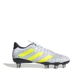 adidas Kakari Z. 1 Soft Ground Rugby Boots Mens White/Yellow
