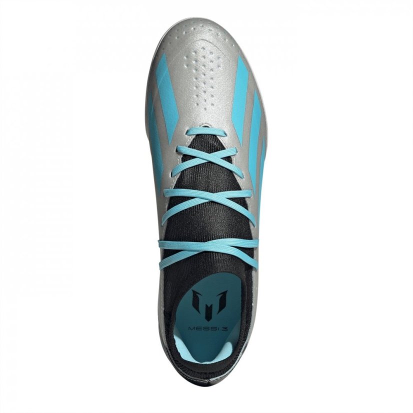 adidas X Crazyfast League Turf Football Boots Silver/Blue/Blk