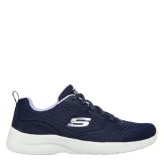 Skechers Dynamight 2.0 Low-Top Trainers Womens Navy/Lavender