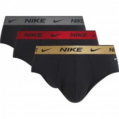 Nike 3 Pack Briefs Mens Gold/Red/Grey