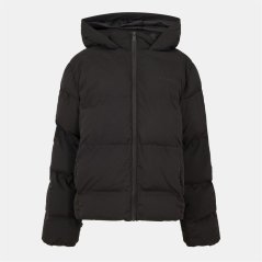 Everlast Womens Water Resistant Windproof Detachable Hood Long Sleeve Puffer Jacket Black