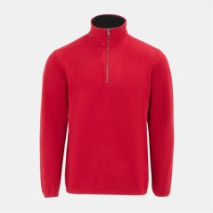 Donnay Quarter Zip Fleece Jacket Mens Red