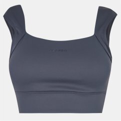 USA Pro Ruched LS Bra Womens Shark Grey