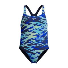 Speedo Kids' HB Print Medium One Piece Swimsuit Peacoat