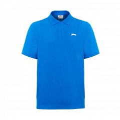 Slazenger Plain Polo Shirt Mens Royal Blue