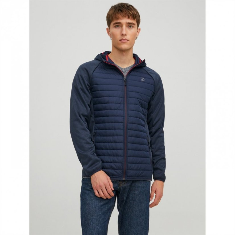 Jack and Jones Quilted Puffer Jacket Navy Blazer