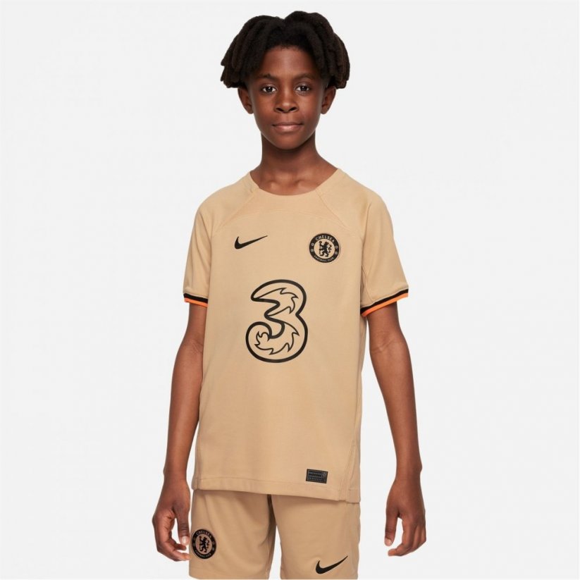 Nike Chelsea FC Third Shirt 2022/2023 Junior Boys Beige/Black