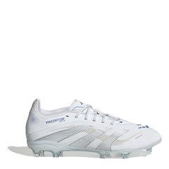 adidas Predator Elite Childrens Firm Ground Football Boots White/Silver