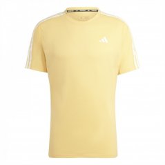adidas Own the Run 3-Stripes T-Shirt Mens Orange/White