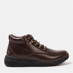 Donnay Leather Casual Chukka Boots Mens Dark Brown