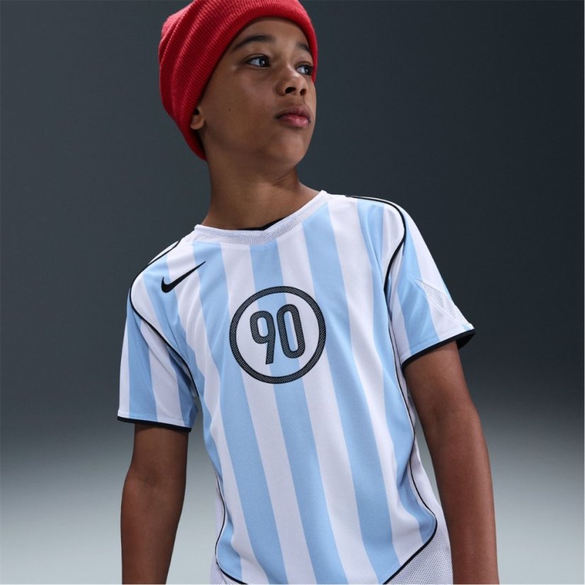 Nike Total 90 Energy Shirt Juniors White/Blue