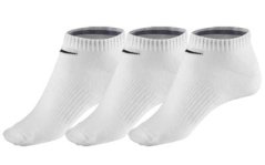 Nike New 3PPK Cotton Non Cushion No Show Socks White