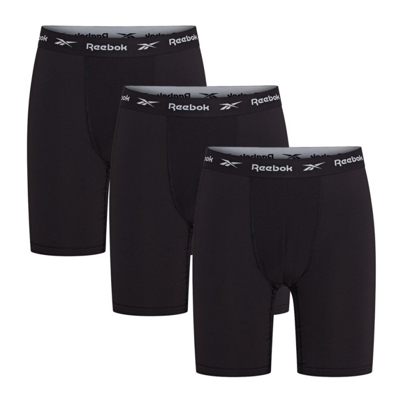 Reebok 3 Pack Performance Boxer Shorts Hogan Black