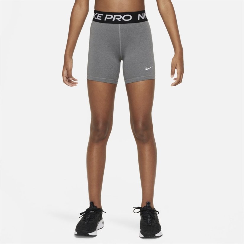 Nike Pro Shorts Junior Girls Grey Heather