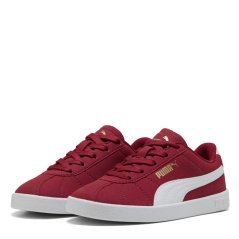 Puma Unisex Kids' Club II PS Canvas Trainers Red/White/Go