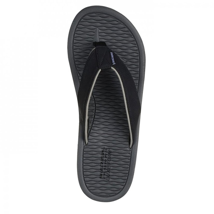 Skechers Tantric - Copano Flat Sandals Mens Black Synth