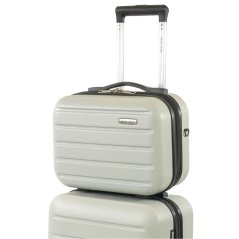Pierre Cardin Voyager Hard Shell Cabin Case Flight Bag Luggage Light Grey