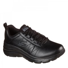 Skechers Fashion Fit-Effortless Low-Top Trainers Womens Blk Suede/Blk