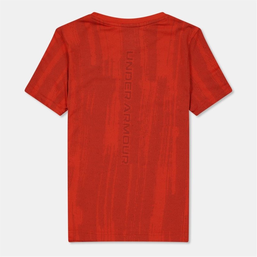 Under Armour Kids' Seamless Short-Sleeve Performance Gym Top Orange