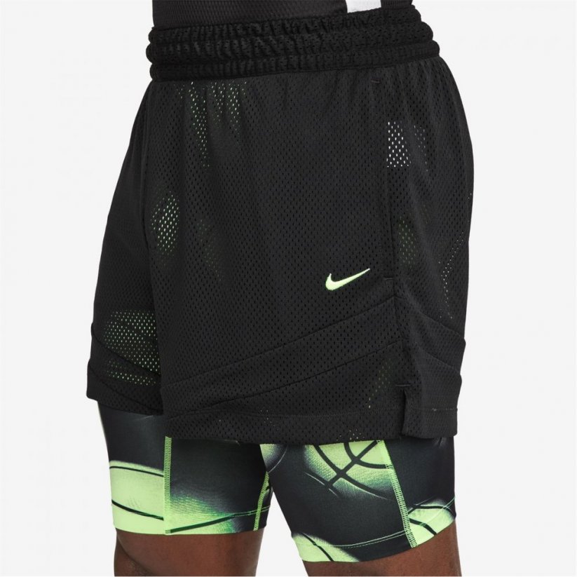 Nike Icon Signature Ja Morant Men's Dri-FIT 2-in-1 4 Basketball Shorts Black/lime