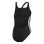 adidas Three Stripe Swimsuit Junior Girls Black / White