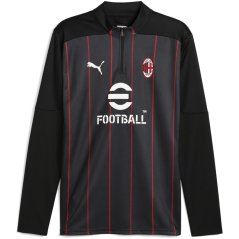 Puma AC Milan Prematch Quarter Zip Top 2024 2025 Adults Black/Red