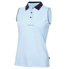 Calvin Klein Golf Women's Sleeveless Performance Polo Shirt Blue Bell