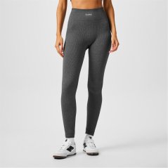 USA Pro USAPro Ribbed Leggings Womens Espresso Marl